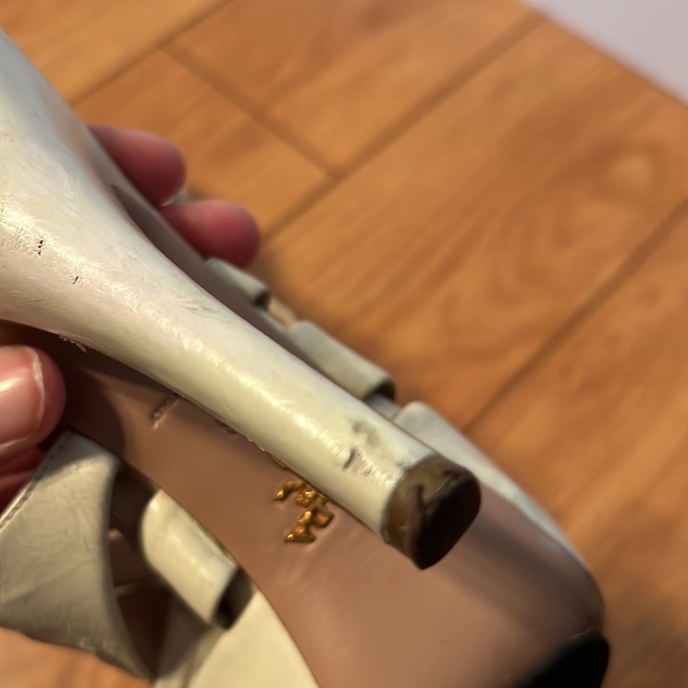Prada Cream leather 5” heels - Picture 10 of 11